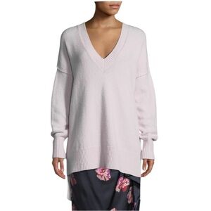 Joie Lilac Pink Long Sleeve V Neck Long Pullover Womens Size XXS Wool Blend
